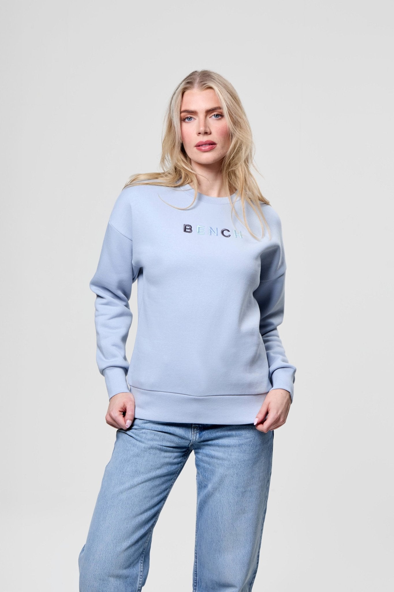 Womens 'LILEM' Sweat Crew - DUSKY BLUE - Shop at www.Bench.co.uk #LoveMyHood