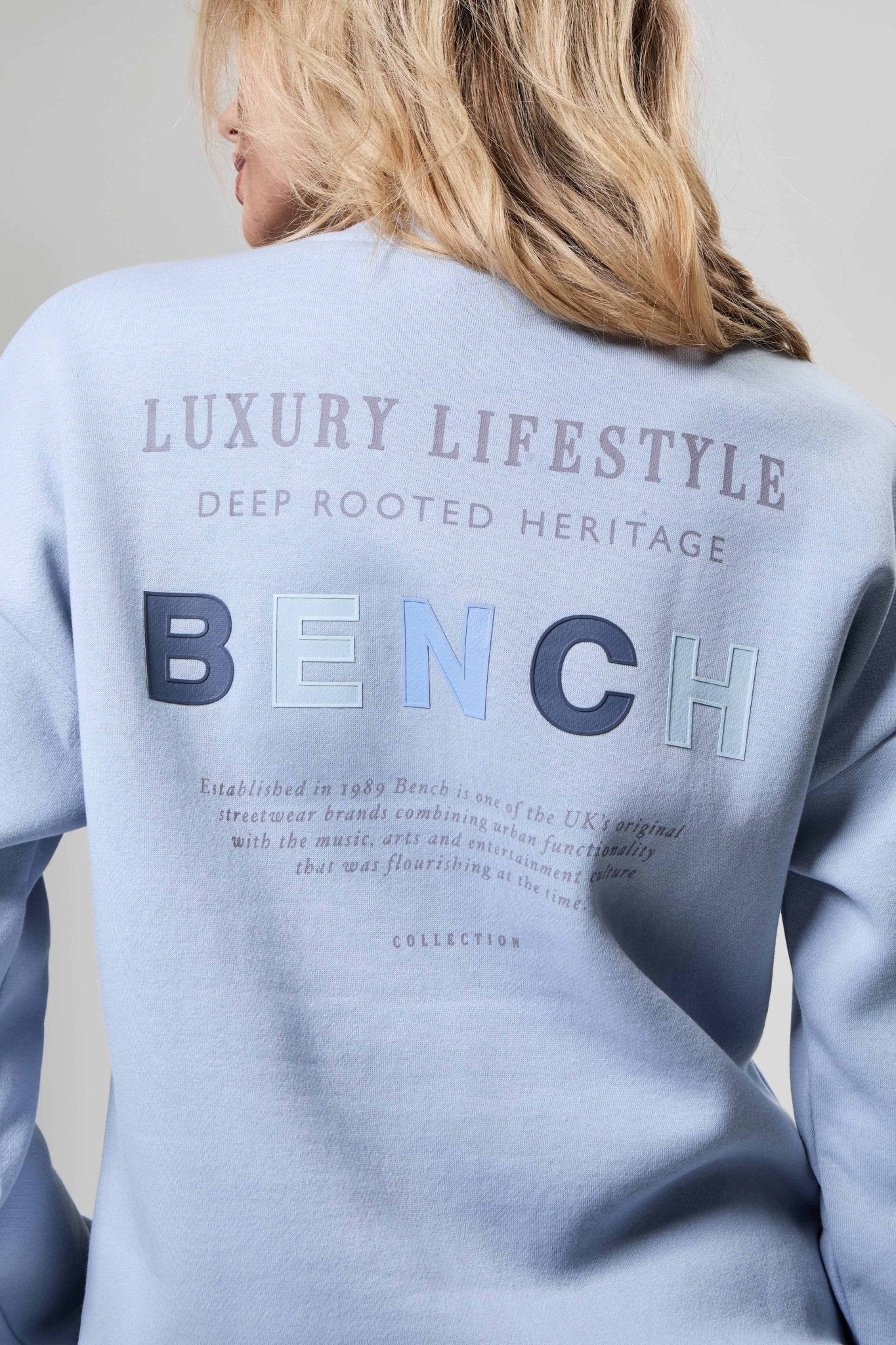 Womens 'LILEM' Sweat Crew - DUSKY BLUE - Shop at www.Bench.co.uk #LoveMyHood