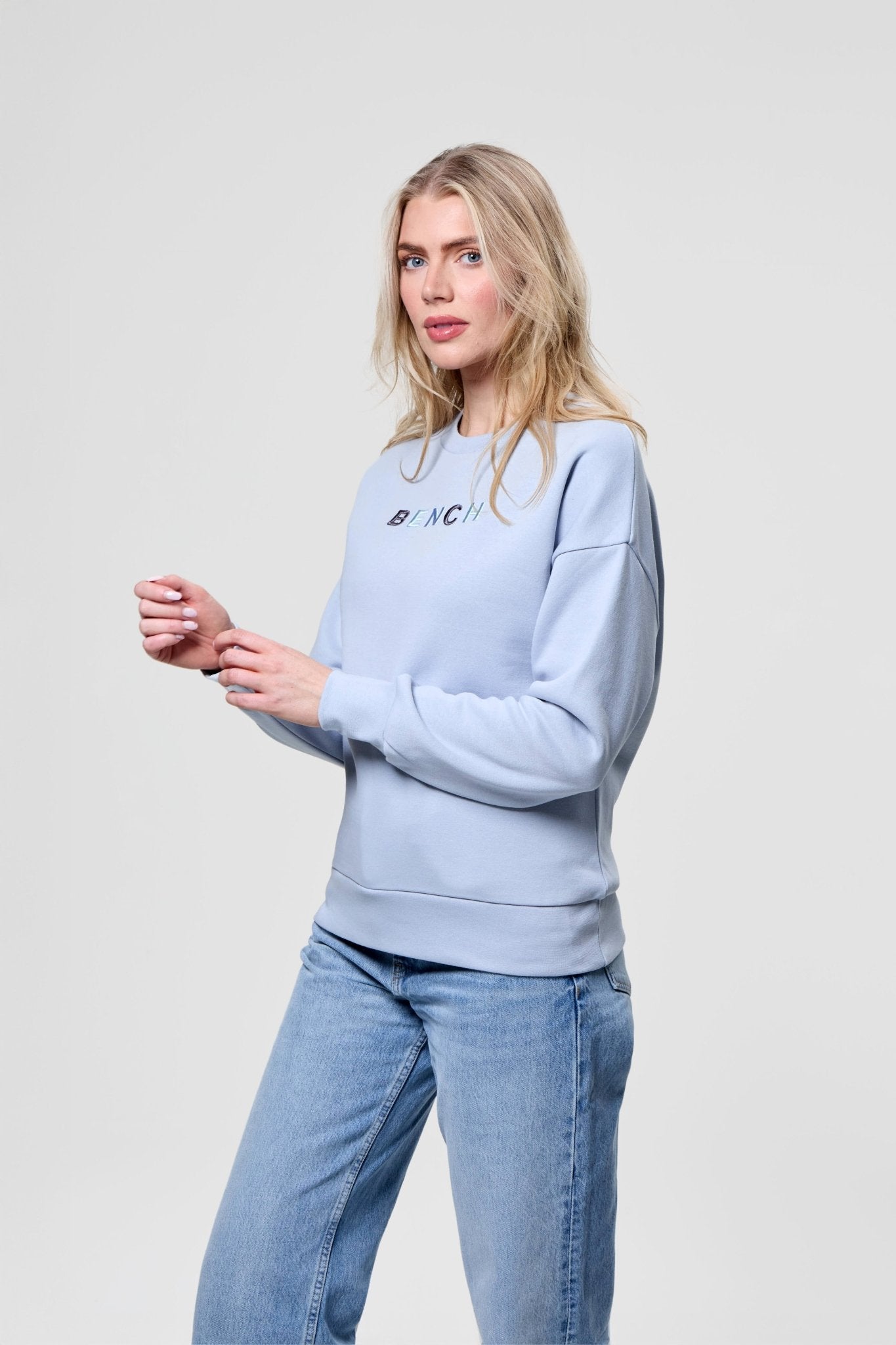 Womens 'LILEM' Sweat Crew - DUSKY BLUE - Shop at www.Bench.co.uk #LoveMyHood