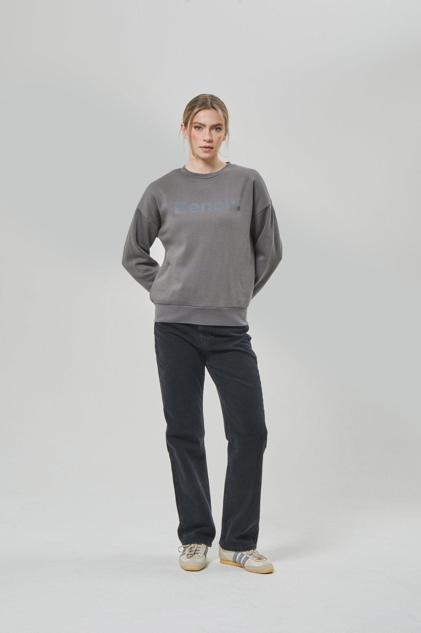 Womens 'RILO' Sweat Crew - CHARCOAL - Shop at www.Bench.co.uk #LoveMyHood