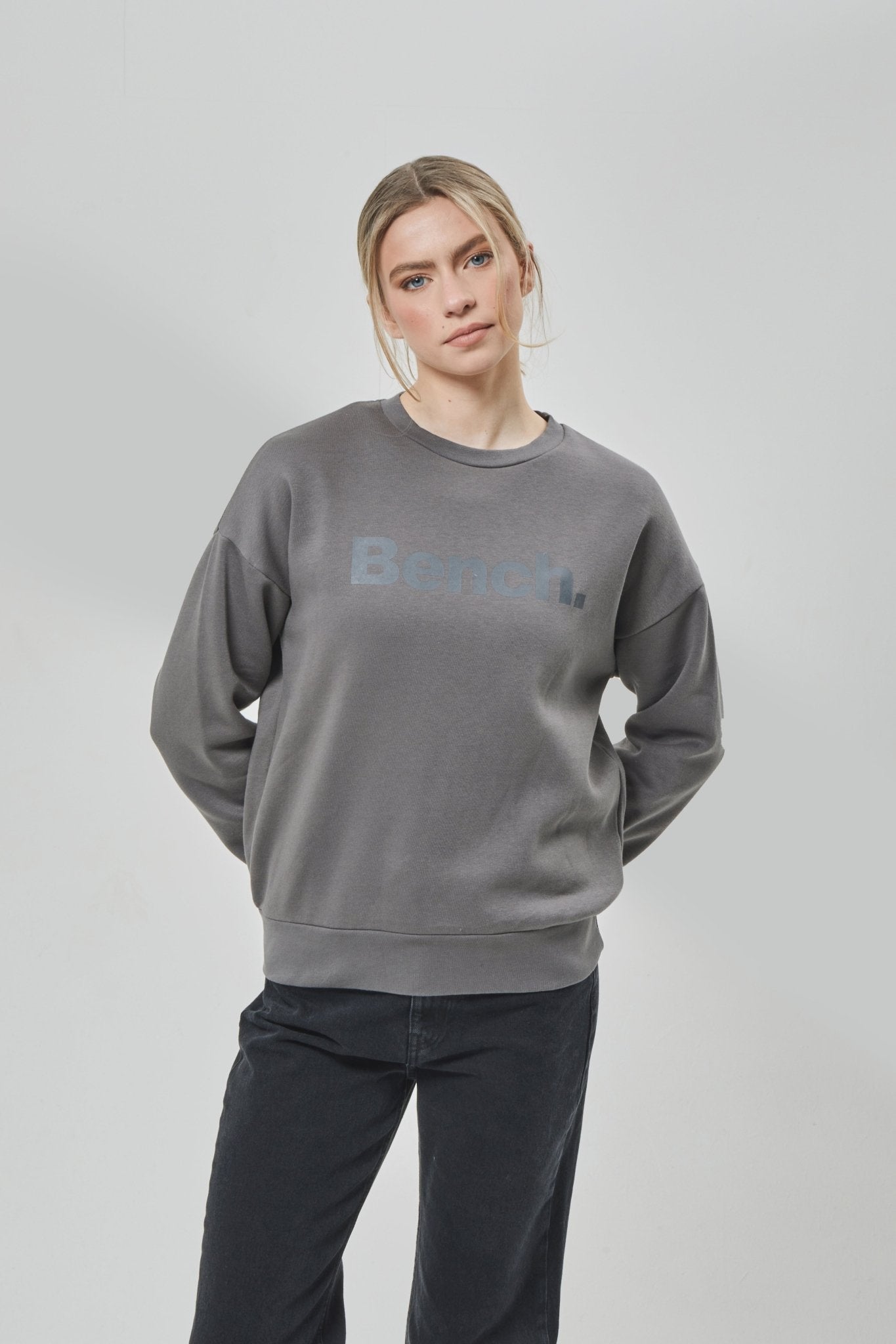 Womens 'RILO' Sweat Crew - CHARCOAL - Shop at www.Bench.co.uk #LoveMyHood