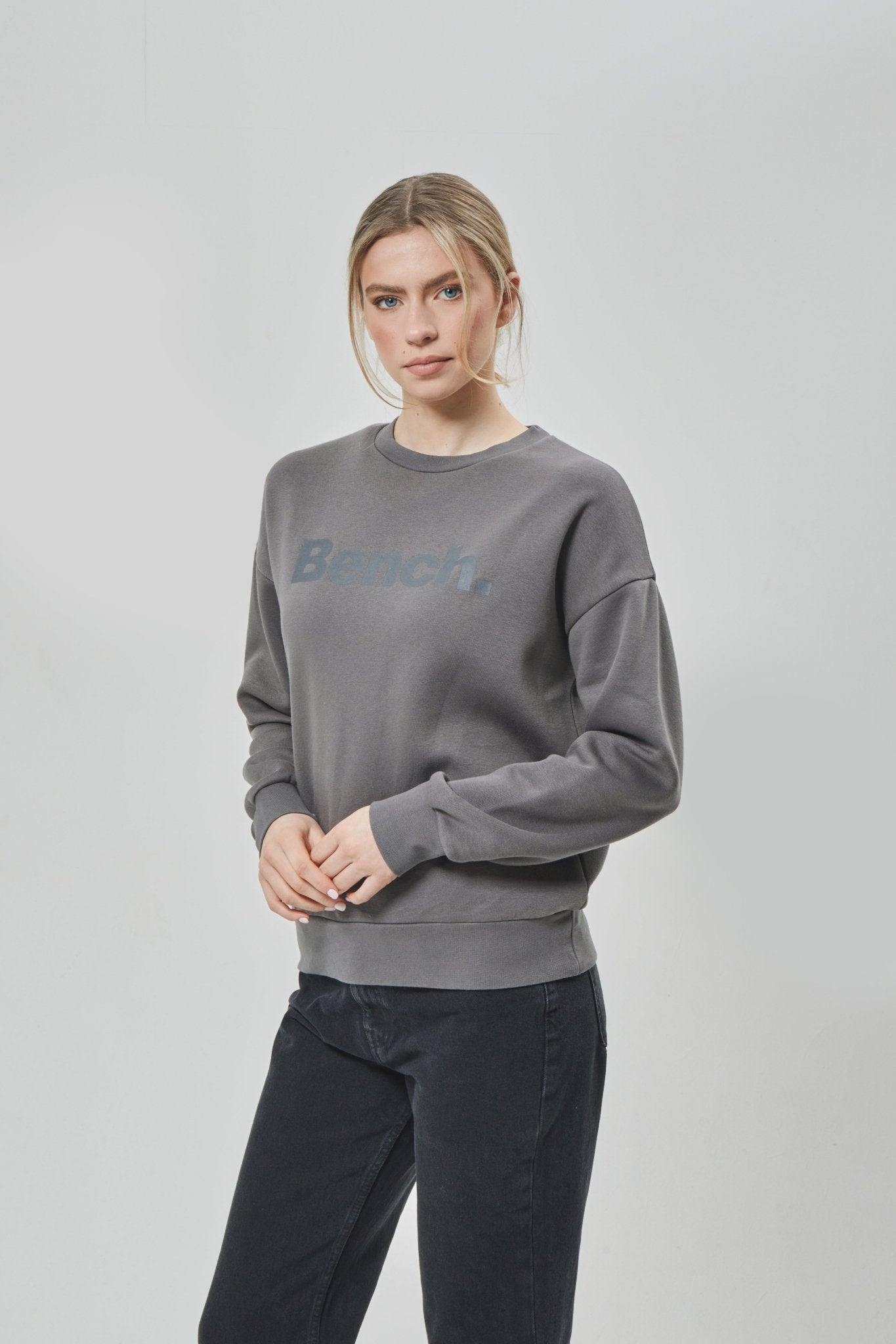Womens 'RILO' Sweat Crew - CHARCOAL - Shop at www.Bench.co.uk #LoveMyHood