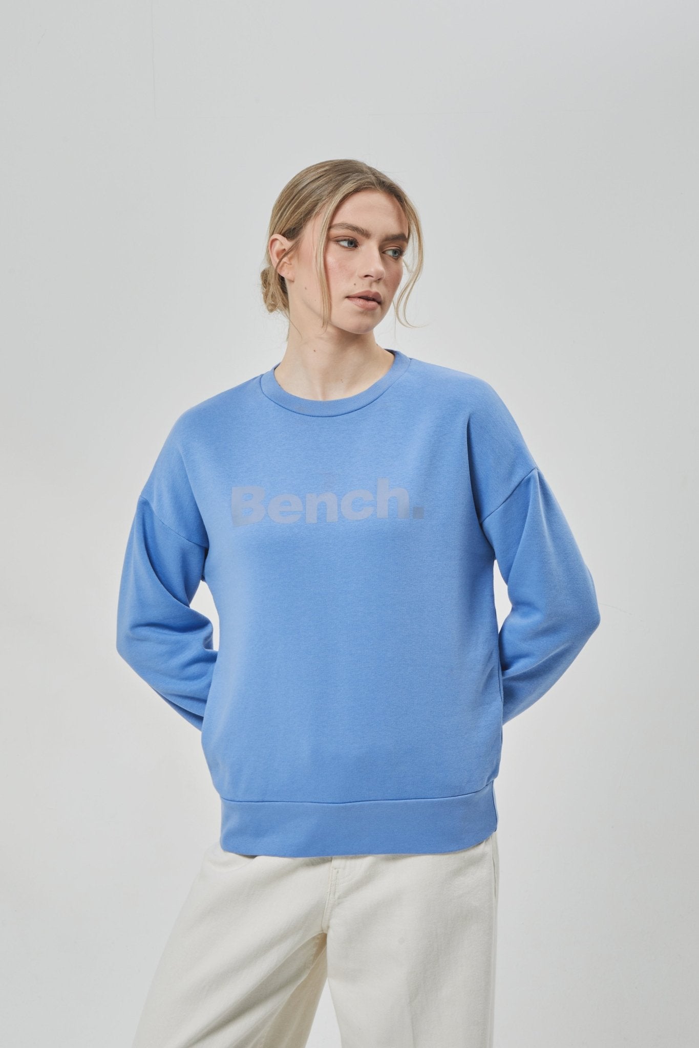 Womens 'RILO' Sweat Crew - POWDER BLUE - Shop at www.Bench.co.uk #LoveMyHood