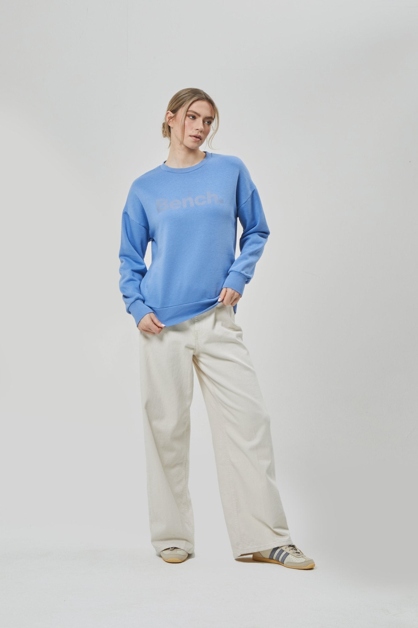 Womens 'RILO' Sweat Crew - POWDER BLUE - Shop at www.Bench.co.uk #LoveMyHood