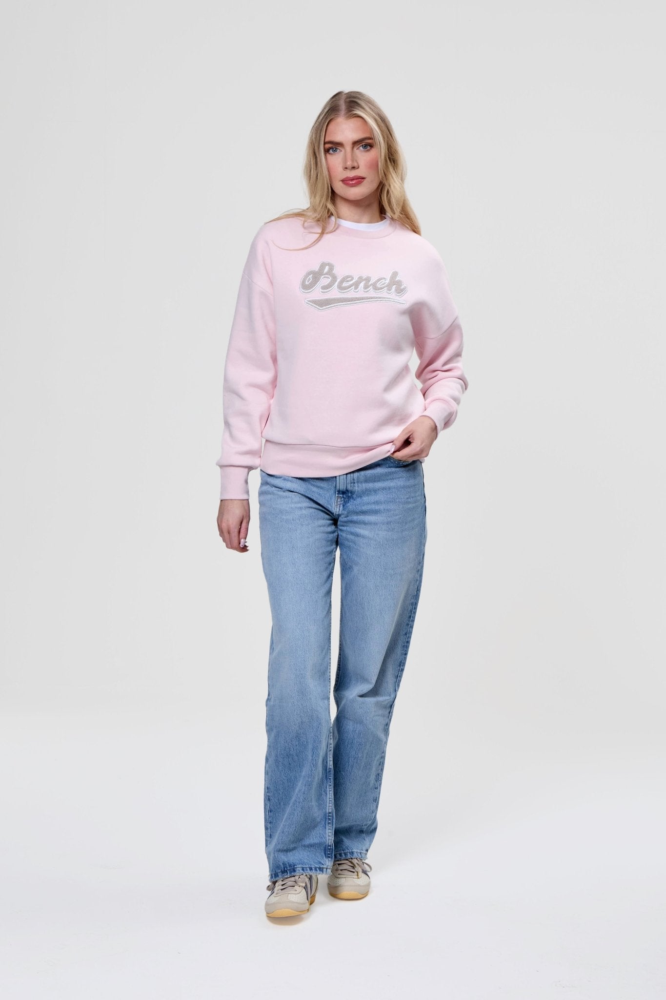 Womens 'STEFFI' Sweat Crew - LIGHT PINK - Shop at www.Bench.co.uk #LoveMyHood