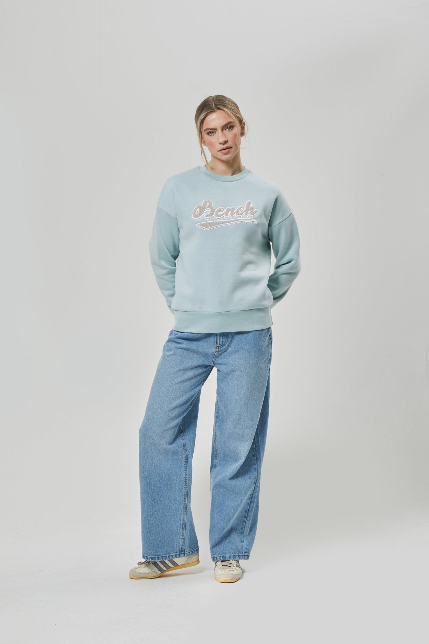 Womens 'STEFFI' Sweat Crew - TEAL - Shop at www.Bench.co.uk #LoveMyHood