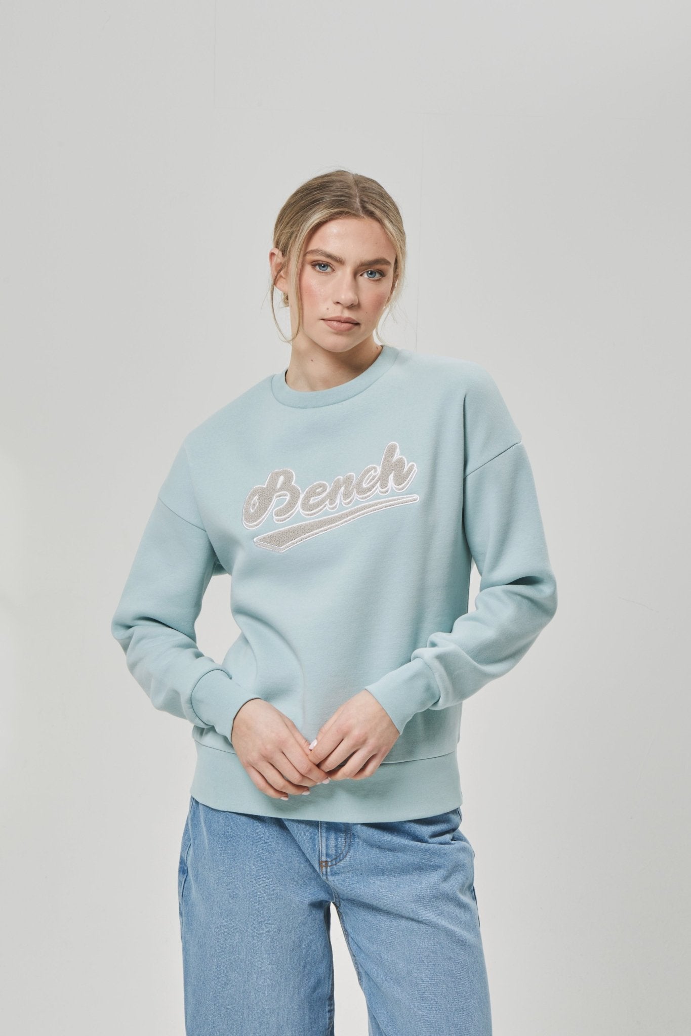 Womens 'STEFFI' Sweat Crew - TEAL - Shop at www.Bench.co.uk #LoveMyHood