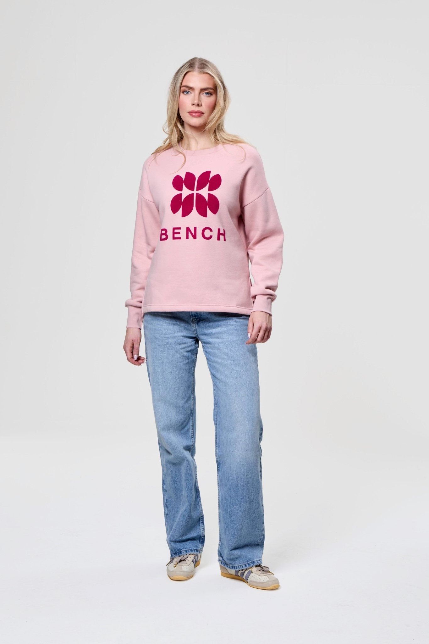 Womens 'ZIE' Sweat Crew - DUSKY PINK - Shop at www.Bench.co.uk #LoveMyHood