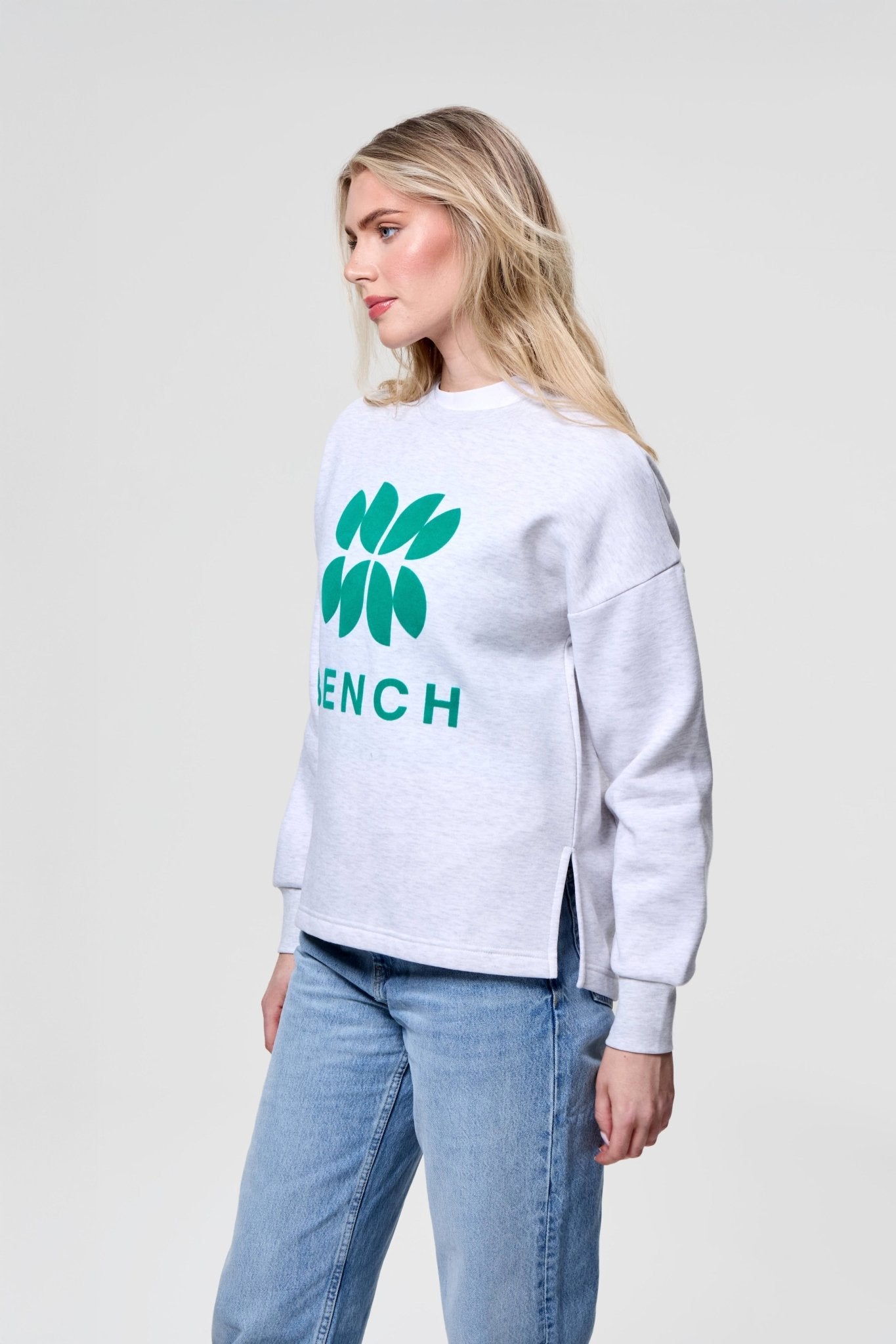 Womens 'ZIE' Sweat Crew - ICE GREY - Shop at www.Bench.co.uk #LoveMyHood