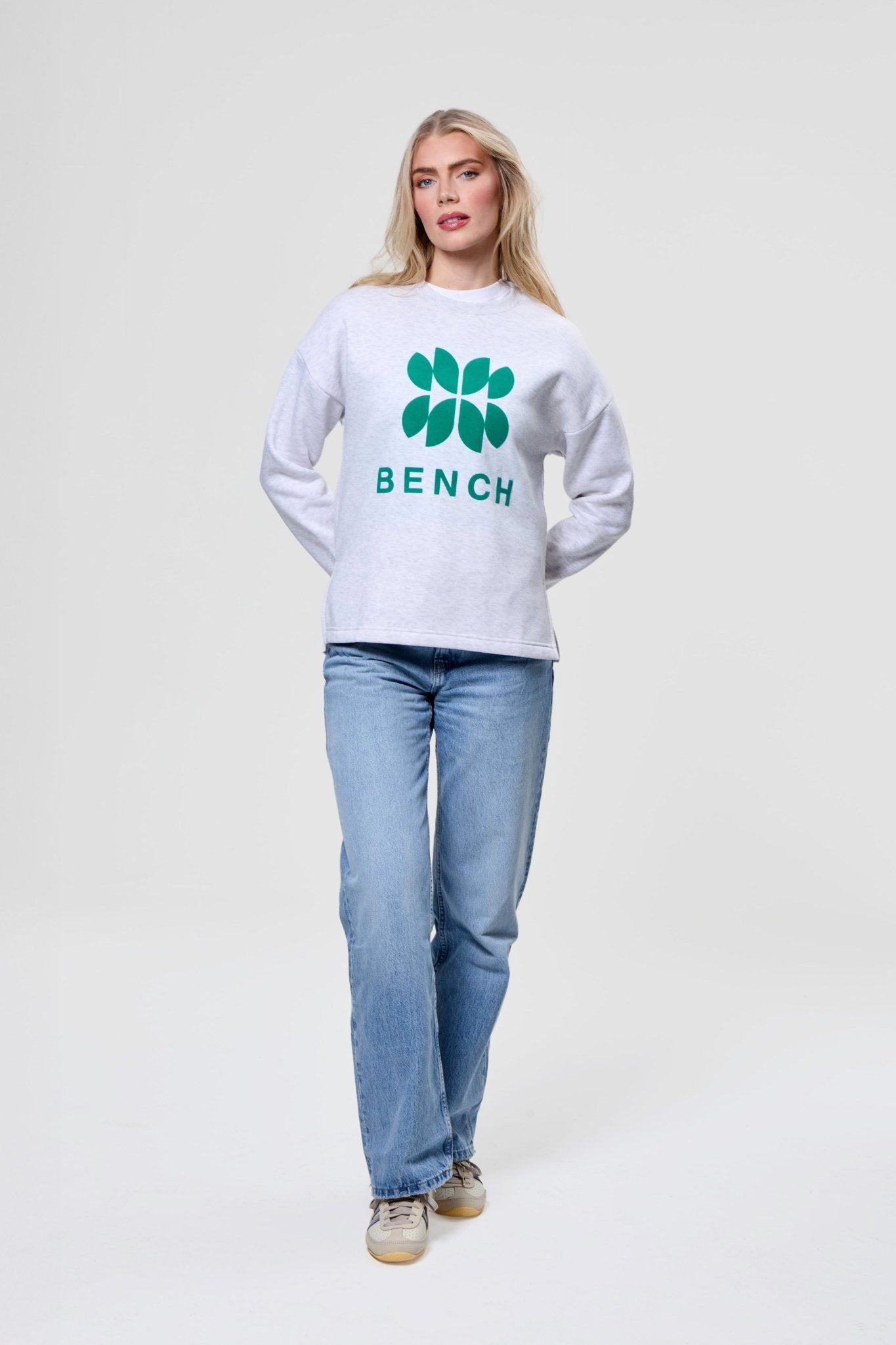 Womens 'ZIE' Sweat Crew - ICE GREY - Shop at www.Bench.co.uk #LoveMyHood