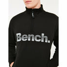 Mens 'PLINTH' 1/4 Zip-Thru Sweat - BLACK - Shop at www.Bench.co.uk #LoveMyHood