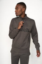 Mens 'PLINTH' 1/4 Zip Sweat - CHARCOAL MARL - Shop at www.Bench.co.uk #LoveMyHood