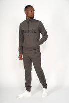 Mens 'PLINTH' 1/4 Zip Sweat - CHARCOAL MARL - Shop at www.Bench.co.uk #LoveMyHood