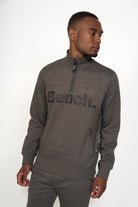 Mens 'PLINTH' 1/4 Zip Sweat - CHARCOAL MARL - Shop at www.Bench.co.uk #LoveMyHood