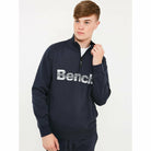 Mens 'PLINTH' 1/4 Zip-Thru Sweat - NAVY - Shop at www.Bench.co.uk #LoveMyHood