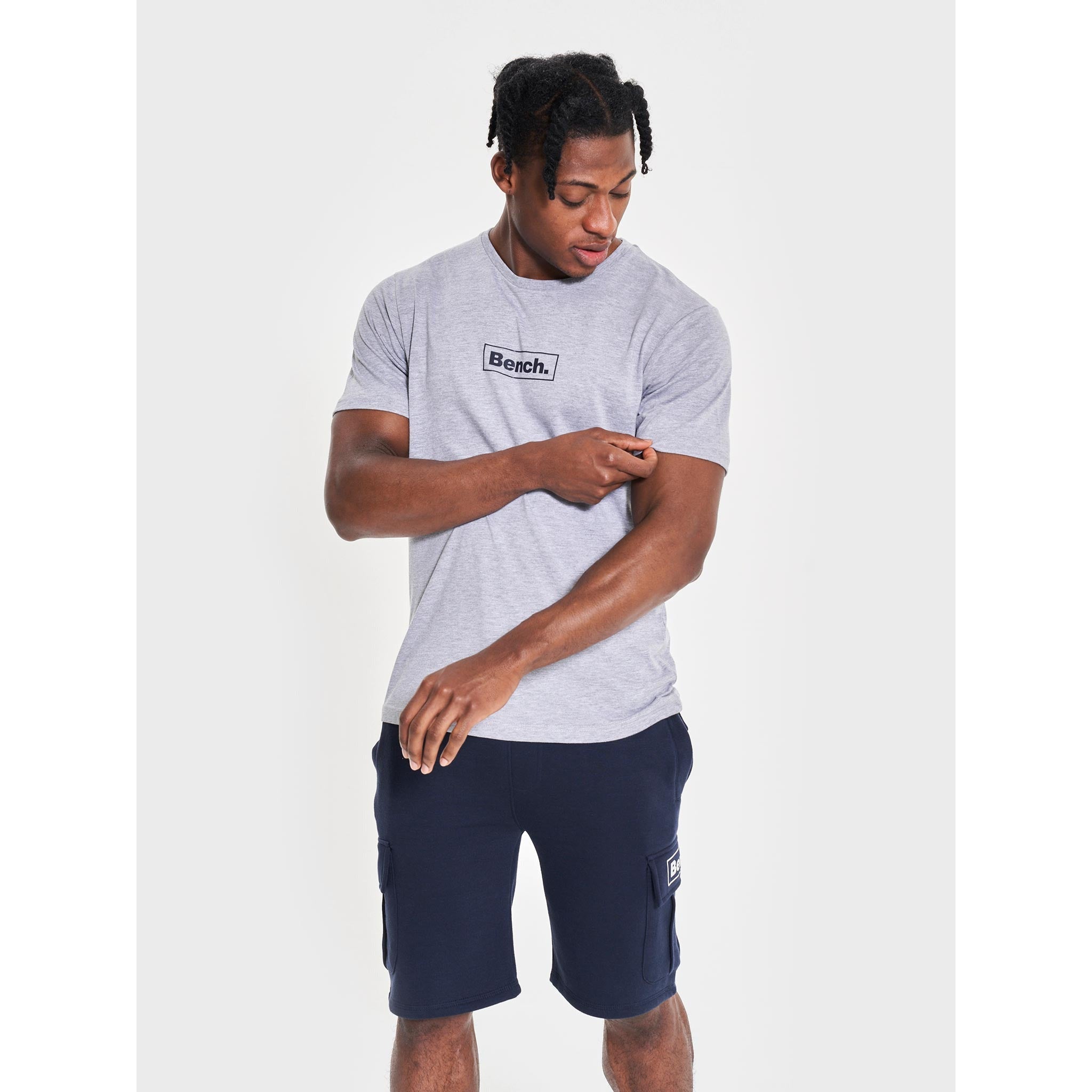 Mens 'ANGUS' Sustainable T-Shirt - GREY MARL - Shop at www.Bench.co.uk #LoveMyHood
