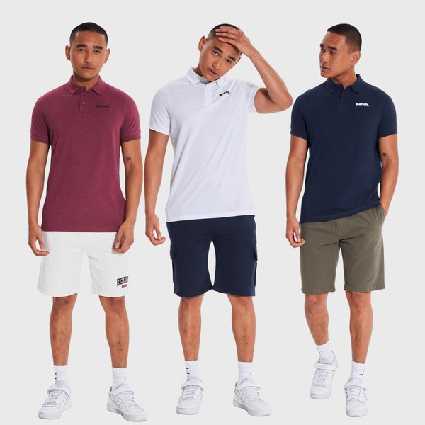 Mens 'BLANKA' 3 Pack Polos - ASSORTED - Shop at www.Bench.co.uk #LoveMyHood