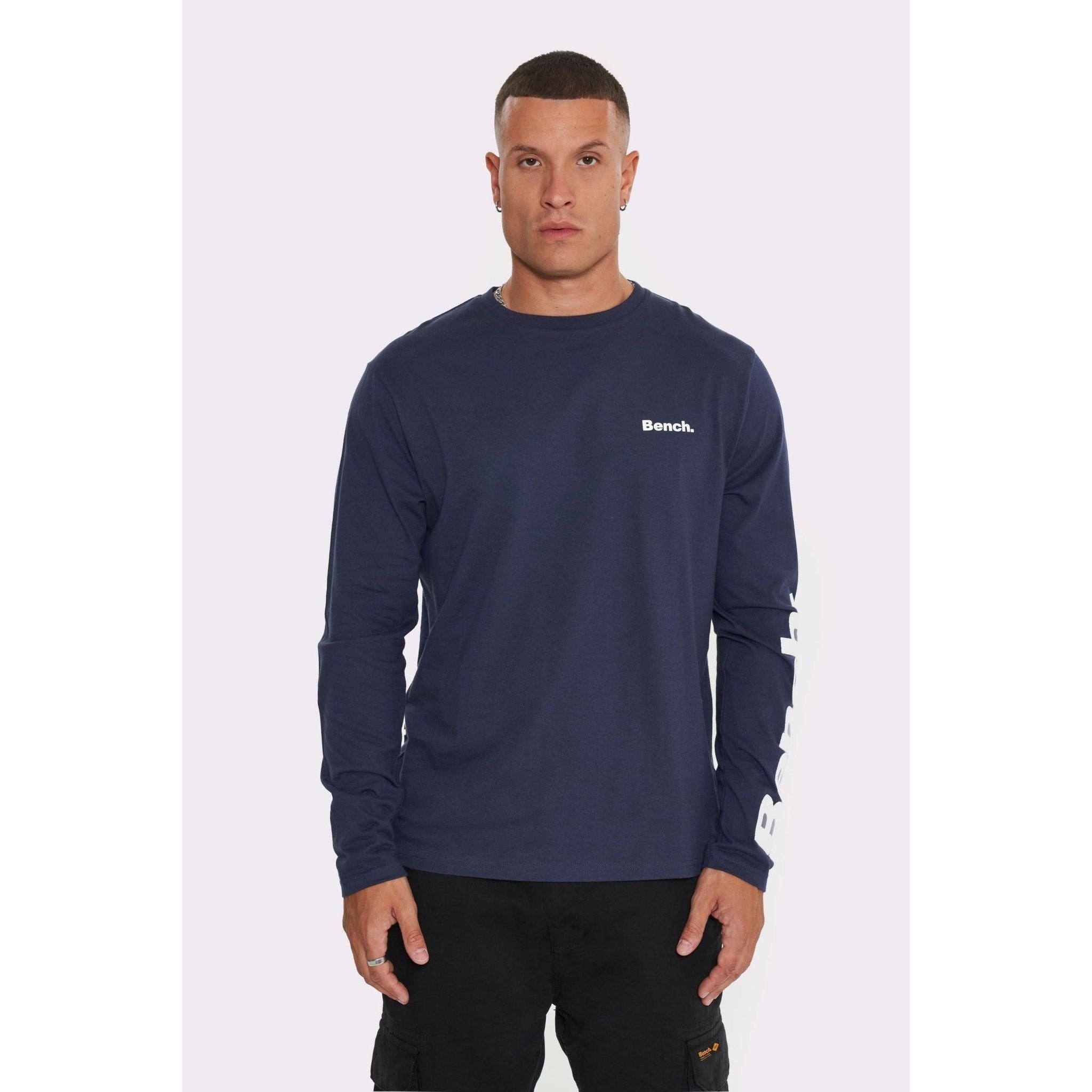 Mens 'CAVIAR' Long Sleeve T-Shirt - NAVY - Shop at www.Bench.co.uk #LoveMyHood