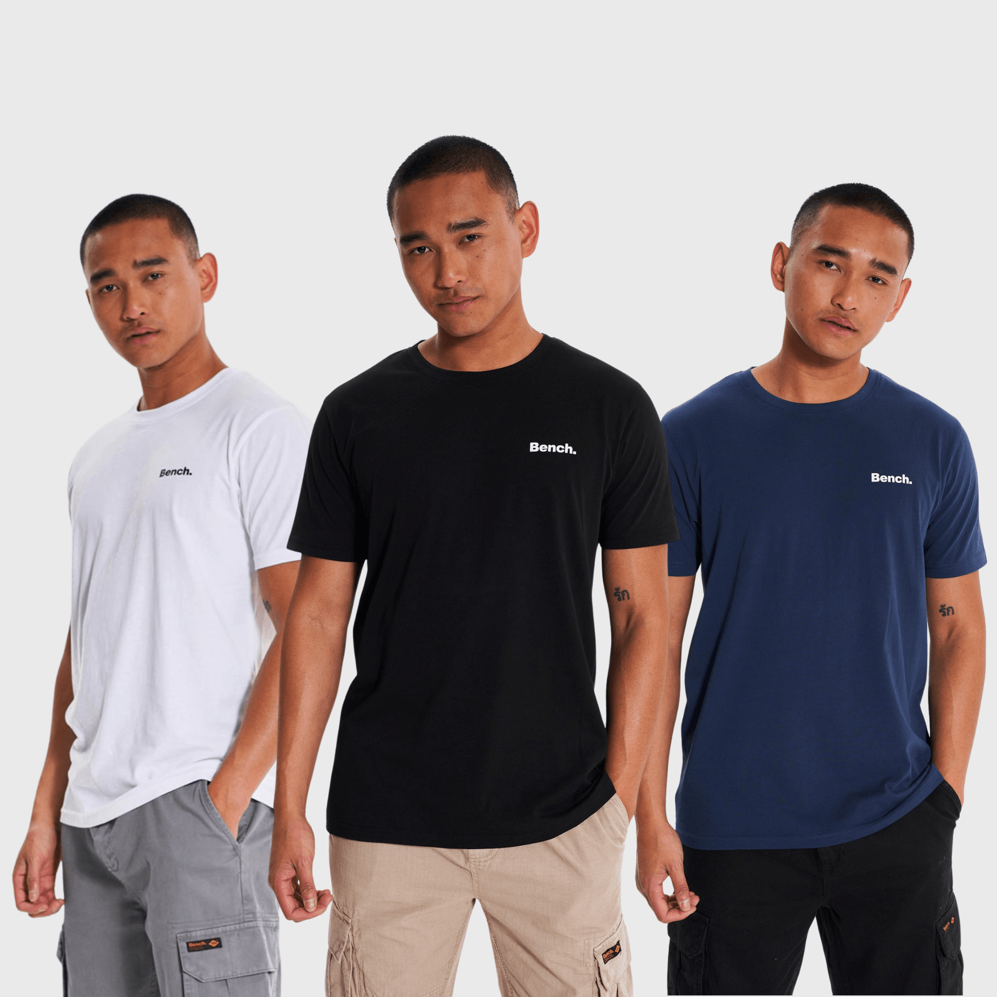 Mens 'DANNY' 3 Pack T-Shirts - ASSORTED - Shop at www.Bench.co.uk #LoveMyHood
