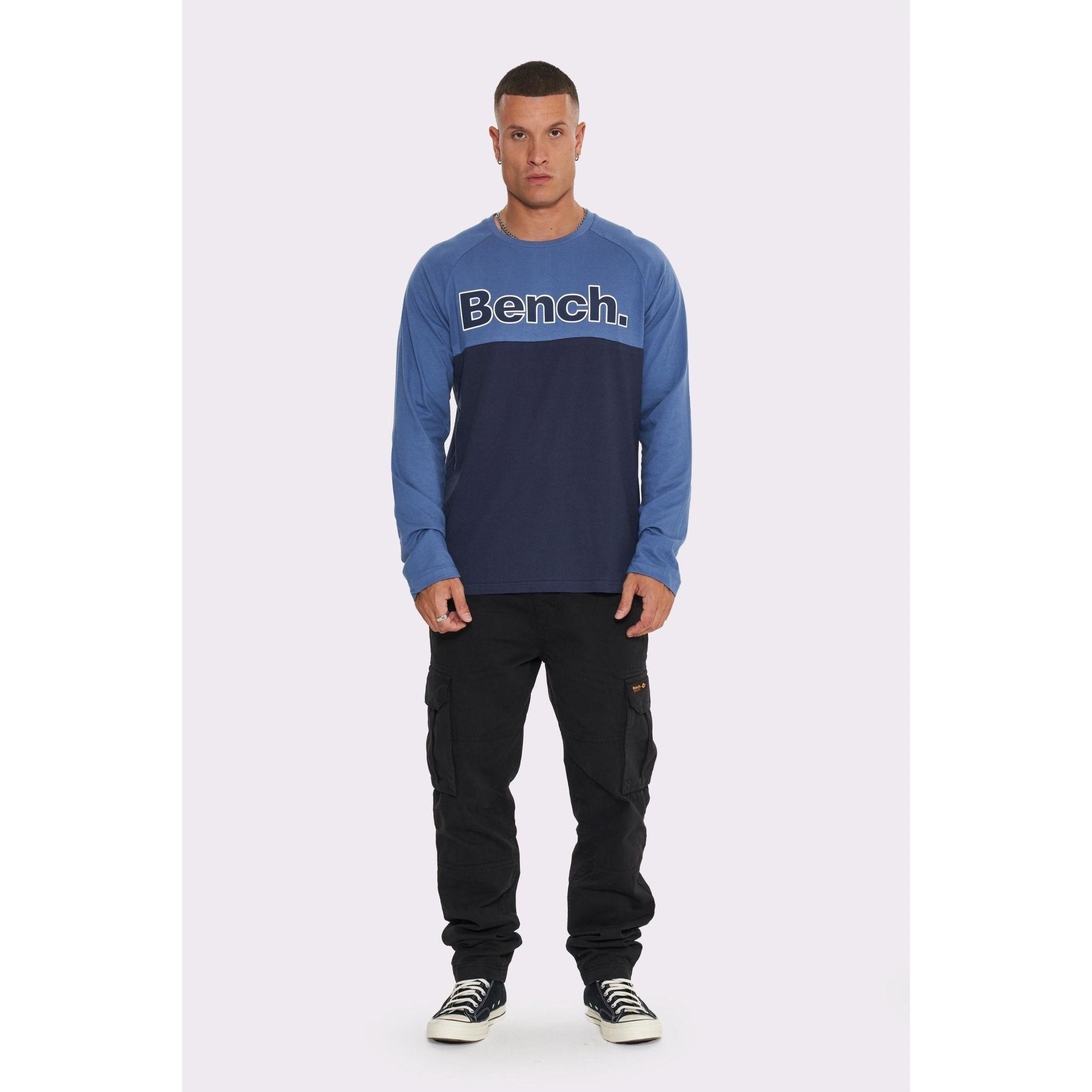 Mens 'ERMIAS' Long Sleeve T-Shirt - STEEL GREY - Shop at www.Bench.co.uk #LoveMyHood