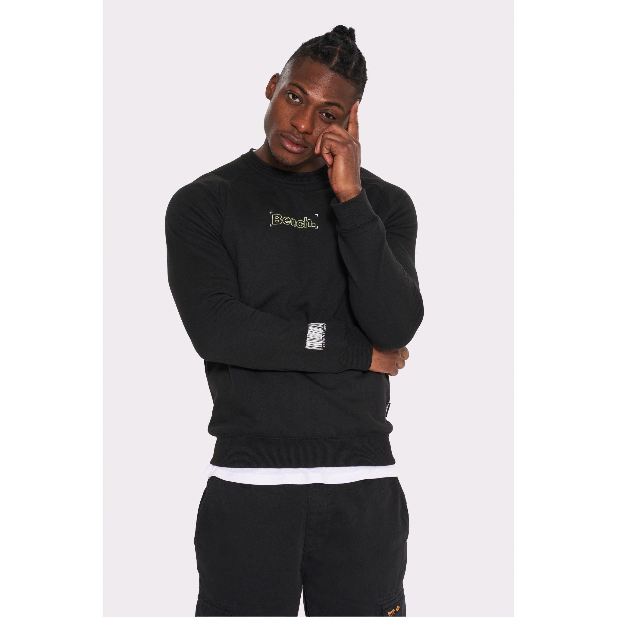 Mens 'JONAS' Crew Sweat - BLACK - Shop at www.Bench.co.uk #LoveMyHood