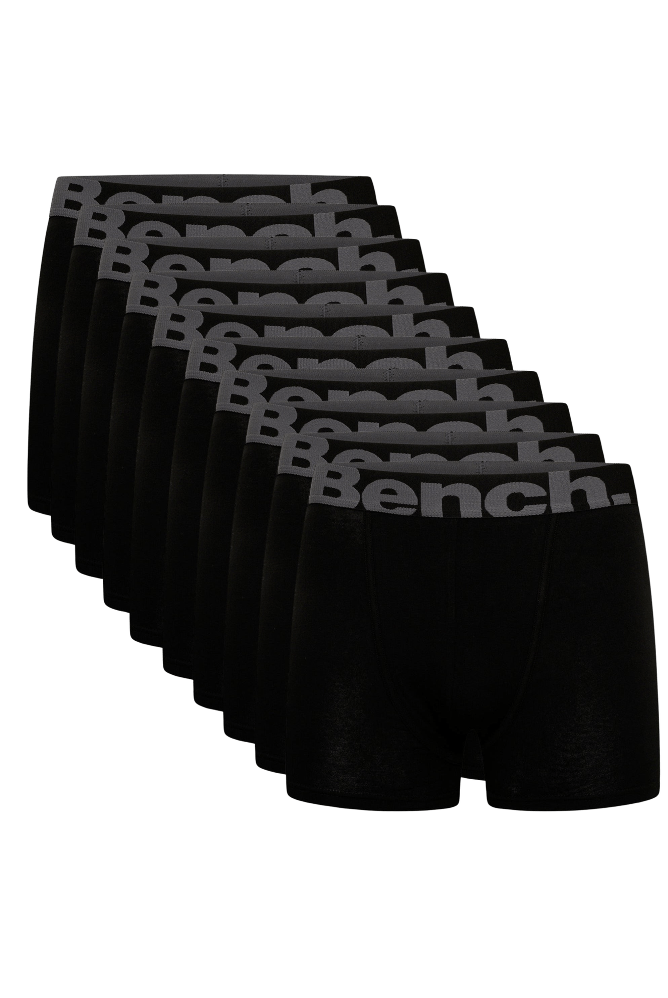 Bench Mens Elman 3 Pack Elasticated Underwear Boxers Boxer Shorts - Black