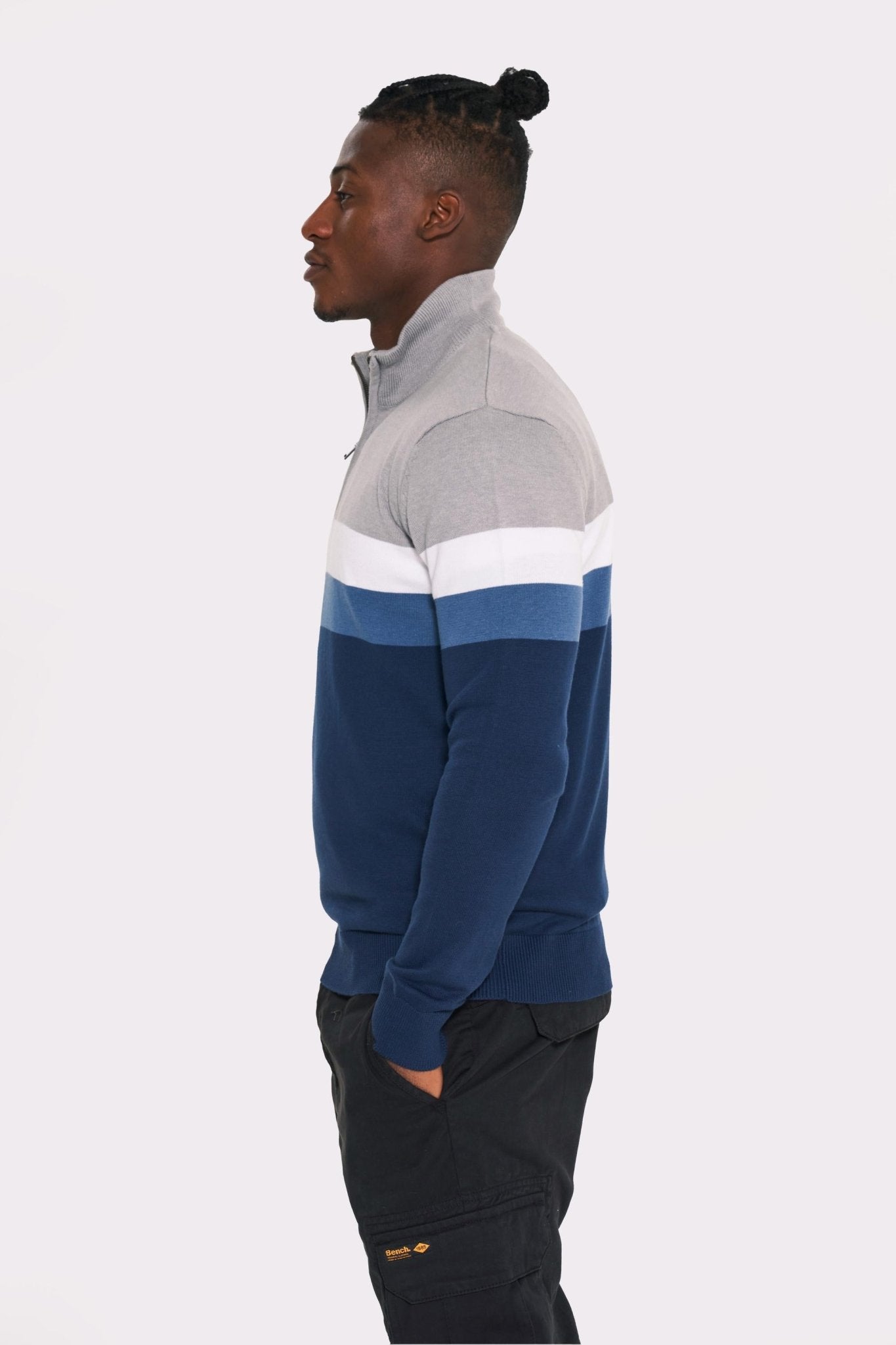 Mens 'RODEN' Qtr Funnel Knit Sweat - NAVY - Shop at www.Bench.co.uk #LoveMyHood