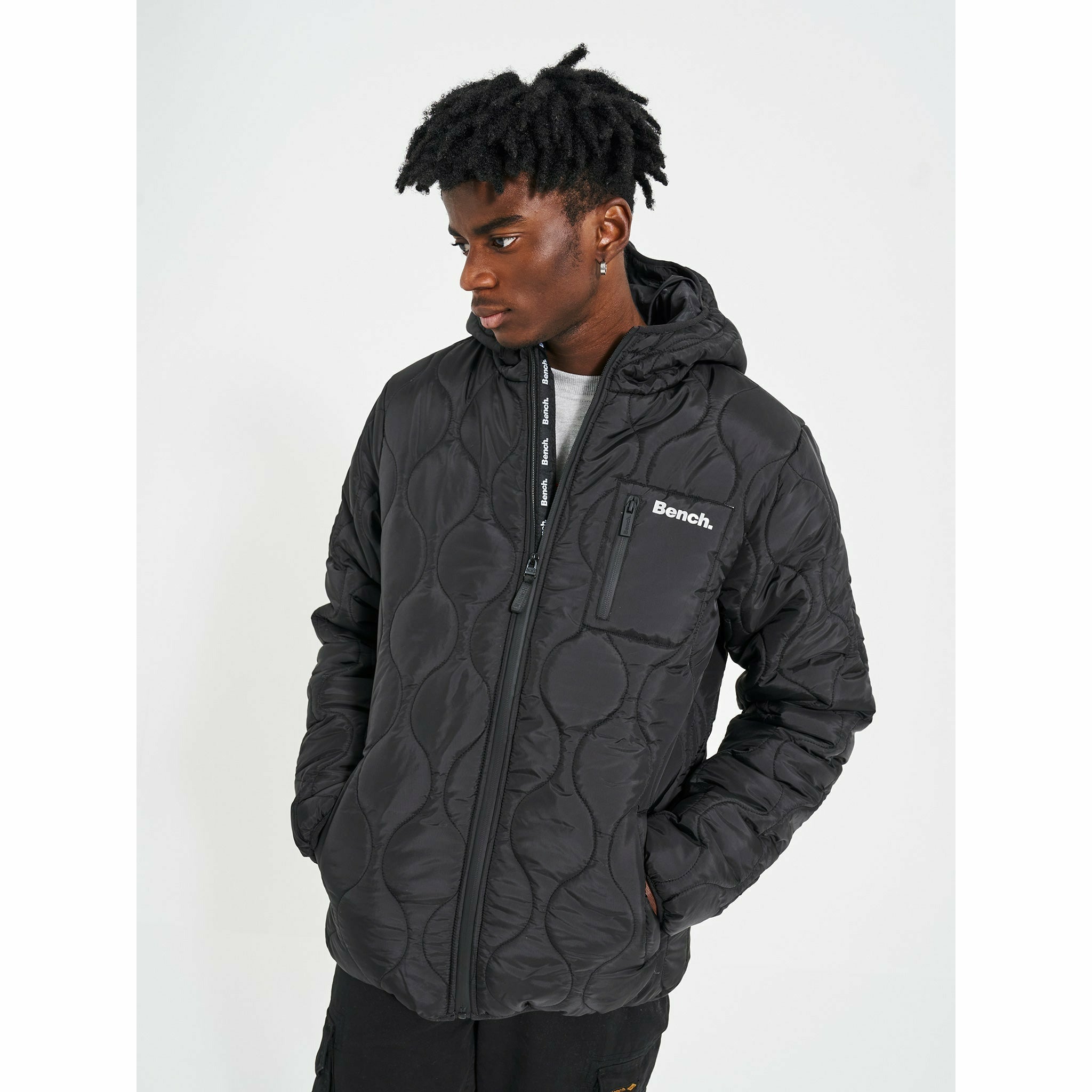 Mens 'SCALL' Zip Through - BLACK - Shop at www.Bench.co.uk #LoveMyHood