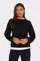 Womens 'GEORGIANA' Knit Crew Sweat - BLACK - Shop at www.Bench.co.uk #LoveMyHood