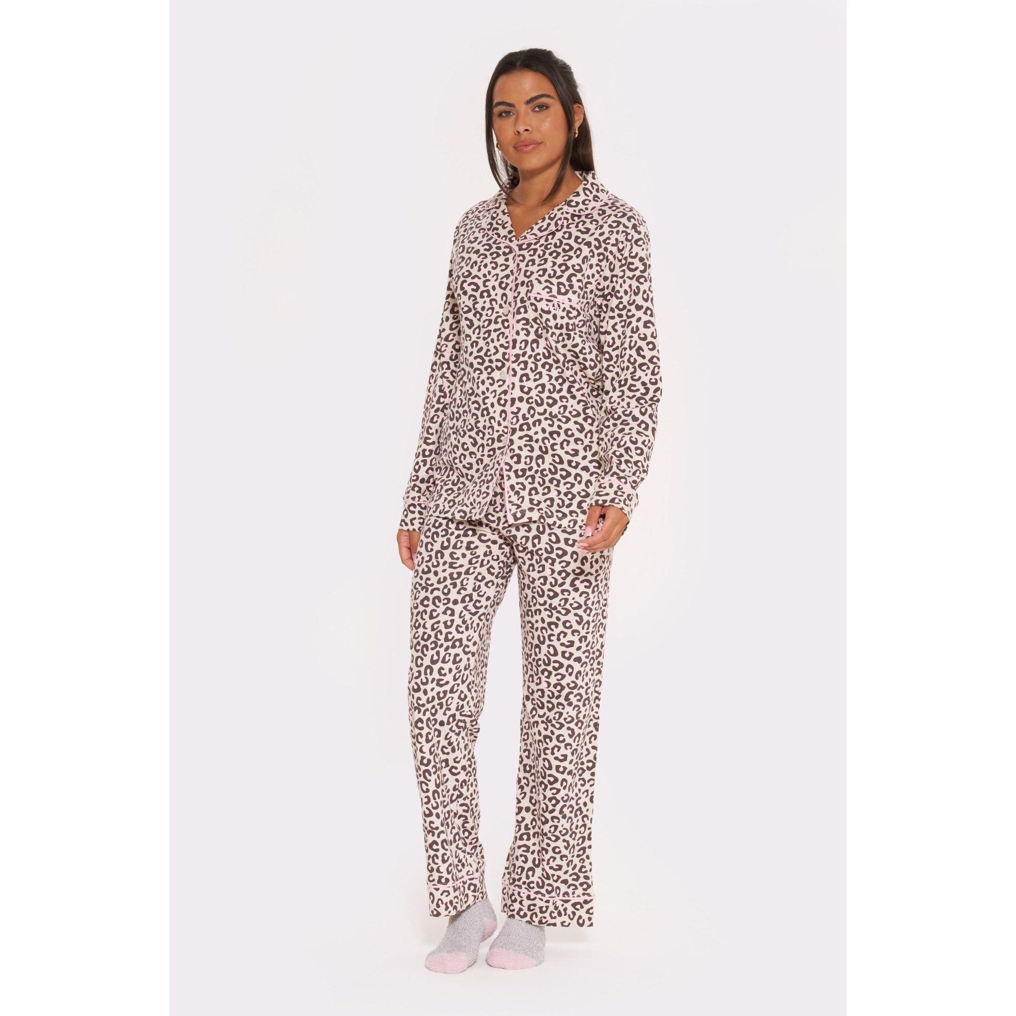 Womens 'SIESTA' Nightwear Set - PINK LEOPARD - Shop at www.Bench.co.uk #LoveMyHood