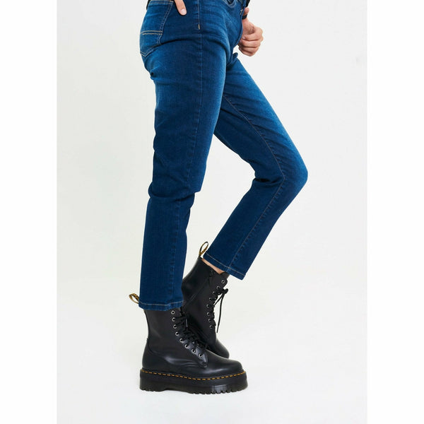 Womens 'STEVIE' Mom Jeans - DARK BLUE WASH - Shop at www.Bench.co.uk #LoveMyHood